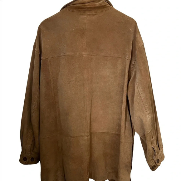Vintage Genuine Suede Long Jacket/Coat XL Tall - Picture 4 of 8